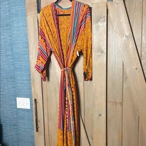 Elegant Long Sleeve Multicolor Dress